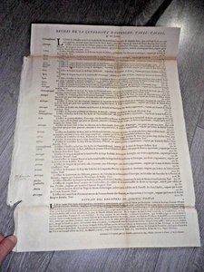 1673 RARE AFFICHE  AUVERGNE OFFICES DE LA GENERALITE - Imagen 1 de 1