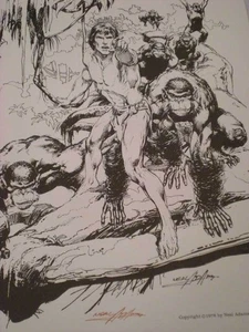 NEAL ADAMS, TARZAN, NM, Edgar Rice Burroughs, Signed, 1978, and the Apes - Picture 1 of 1
