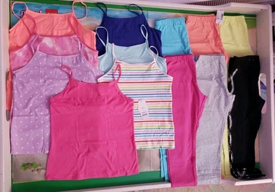 NWT 13 Pc Girls Tank Top & Capri Legging Lot Size 12-14 - Image 1 of 4