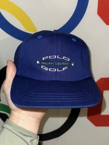 Vintage Polo Ralph Lauren Golfmütze Strapback 90er blau Baumwolle - Bild 1 von 6