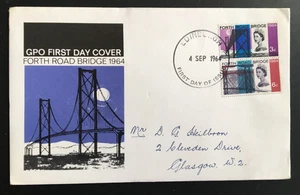 GB 1964 Forth Road Bridge  FDC, GPO Brand, Edinburgh FDI Pmk (PD60) - Picture 1 of 2