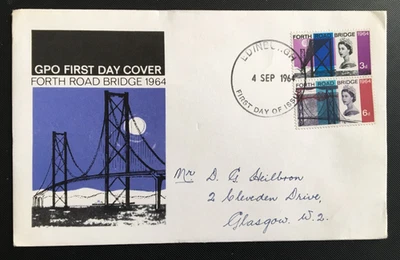 GB 1964 Forth Road Bridge  FDC, GPO Brand, Edinburgh FDI Pmk (PD60) - Image 1 of 2