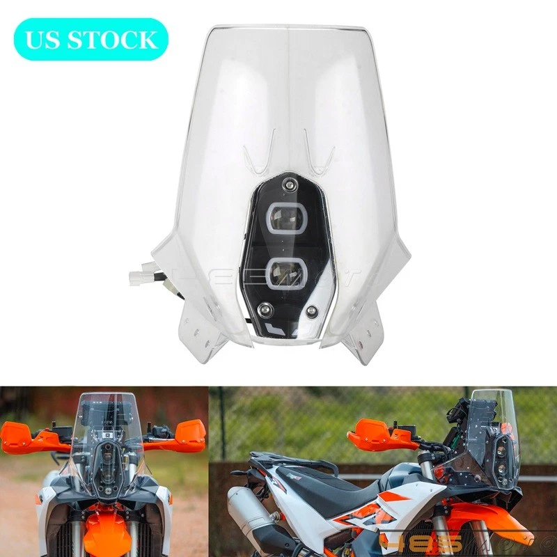 Fairing Windshield W/ LED Headlight For KTM 790/890 ADVENTURE-R 701 RALLY ENDURO - Image 1 of 4