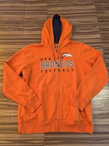 Womens Denver Broncos NFL Full Zip Hoodie Orange size Large - Picture 1 of 5