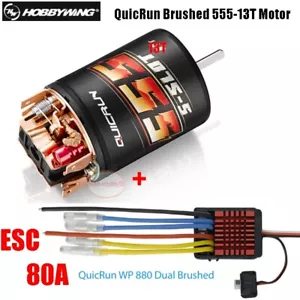 Combo Hobbywing QuicRun Brushed 555 13T Motor WP 880 Dual Regler für 1/10 Crawler - Bild 1 von 22