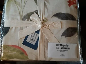 NEW Pier 1 Pier One Imports Duvet Cover QUEEN/FULL Trinity Palms Floral 90 X 94 - Picture 1 of 5