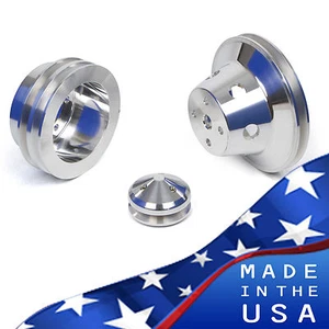 Mopar Aluminum Pulley Kit 273 318 360 Set Underdrive - Picture 1 of 7