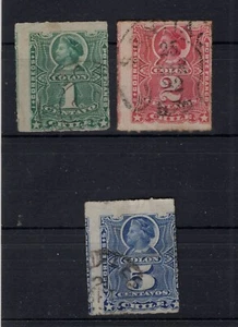 CHILE 1880 Ruleta x3 VARIEDAD ERROR perforación desplazada - Imagen 1 de 1