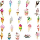 100 pcs PVC Cute Sweet Ice Cream Sticker 1.6 Inches Ice Cream Stickers  Room