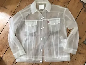 Levis Jacke groß Kunststoff PVCTtransparent selten Denim Design Truckerjacke - Bild 1 von 12