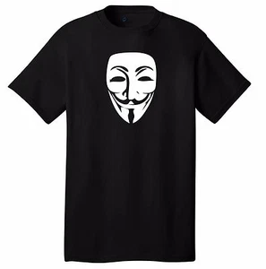 Anonymous Mask T-shirt Revolution Mask V For Vendetta style movie anarchy elect - Picture 1 of 1