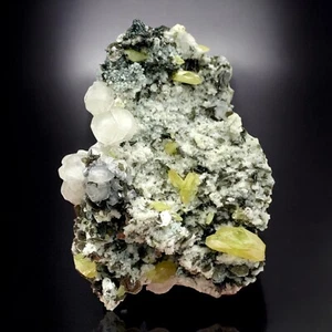 Magnificent Sphene With Uv reactive calcite & mica - Picture 1 of 8