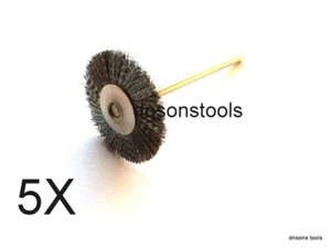 5 STCK. KOHLENSTOFFSTAHLDRAHTBÜRSTEN KOMPATIBEL MIT DREMEL, FOREDOM MULTI WERKZEUG - Bild 1 von 1