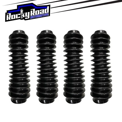 Rocky Road BLACK Universal 2” x 9” Shock Absorber Dust Boots Covers (Set of 4) - Image 1 of 4
