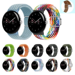 For Google Pixel Watch 3 41/45MM Replacement Magnetic Woven Nylon Elastic Band - Picture 1 of 32