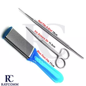 Chiropody Podiatry Blue Foot File Manicure Pedicure Nail Care Scissor Toenail - Picture 1 of 7