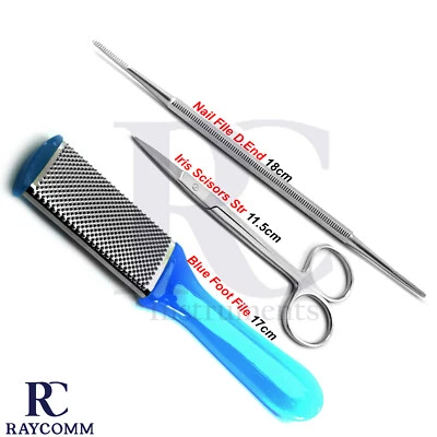 Chiropody Podiatry Blue Foot File Manicure Pedicure Nail Care Scissor Toenail  - Image 1 of 4