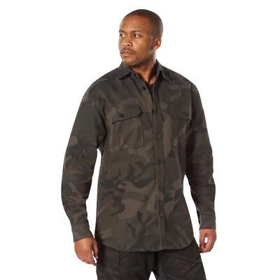 Rothco Midnight Camo Flannel Shirt - Midnight Black Camo - Image 1 of 4