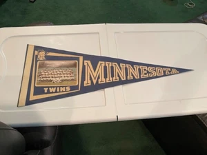 VERY RARE Minnesota Twins 1971 Blue Team Photo Pennant, Harmon Killebrew, NICE! - Picture 1 of 4