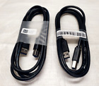 2x OEM Dell HP USB 3.0 Cable Male Super Speed High Quality A to B Wire 6ft