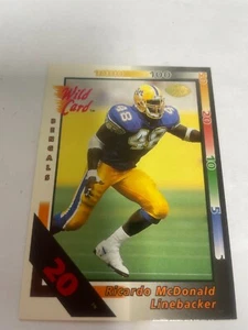 1992 Wild Card Ricardo McDonald 20 Streifen - Bild 1 von 1
