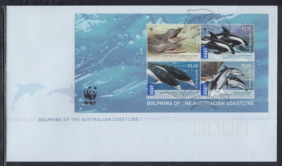 Australia Scott 3080a FDC- Dolphins - Image 1 of 1