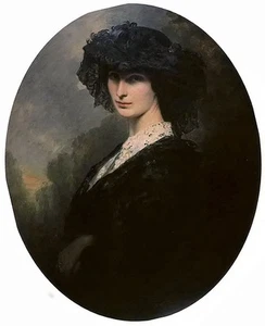 Oil painting franz xavier winterhalter lady jadwiga potocka, countess branicka - Picture 1 of 1