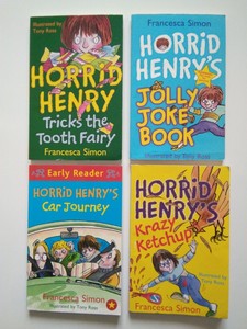Horrid Henry Tricks the Tooth Fairy Paperback by Francesca Simon 4 Book Bundle
