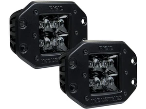 RIGID INDUSTRIES D2 MIDNIGHT RIG212213BLK FLUSH MOUNT WHITE LED SPOT LIGHT PAIR - Bild 1 von 1