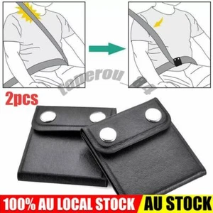 2Pcs Car Safety Seat Belt Clip Adjuster Buckle Strap Stopper Clamps Comfort AUS - Picture 1 of 18
