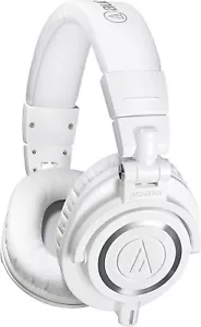 Audio-Technica ATH-M50x Over-Ear Closed-Back Monitor Foldable Headphones (White) - Picture 1 of 4