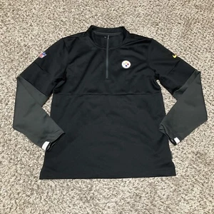 NFL Pittsburgh Steelers Nike 1/4 Zip Sweatshirt Herren Small schwarz Dri-Fit - Bild 1 von 5