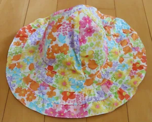 Gymboree BUTTERFLY BLOSSOMS Watercolor Floral Hat Girls' Size 5-7 - Picture 1 of 5