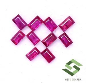 2.75x1.75 mm Natural Ruby Baguette Cut Lot 10 Pcs 0.72 CTS Calibrated Loose Gems - Picture 1 of 5