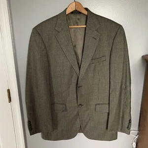 Gianfranco Ruffini Mens Blazer Jacket Black Houndstooth Vintage Colombia 39R - Picture 1 of 1