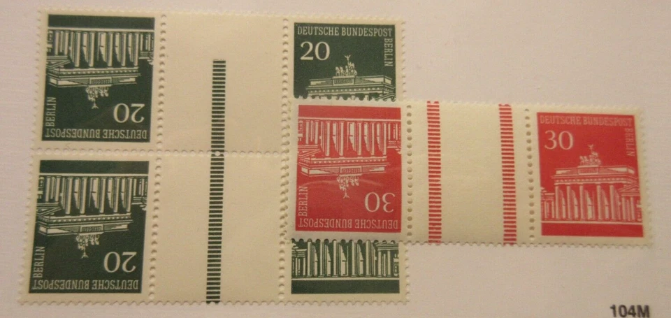 BERLIN Zusammendrucke Michel: KZ3a in block of 4, & KZ4, MNH, Lot24, Cat €6.50 - Image 1 of 1