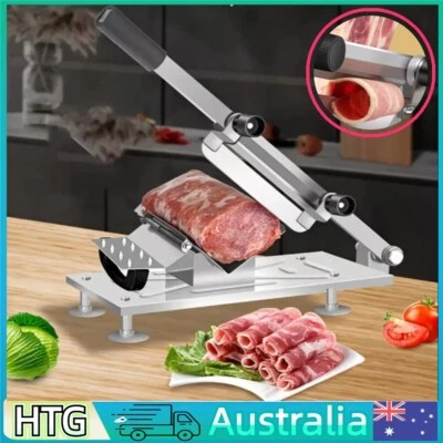 Manual Frozen Meat Slicer Mutton Beef Ham Cutter Cutting Machine Stainless Steel - Image 1 of 4