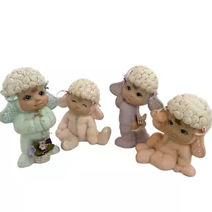 Stampo per Agnello Sweet Tots Ceramica Antropomorfa Dolce Dona's Dipinto a Mano Set di 4 - Foto 1 di 23