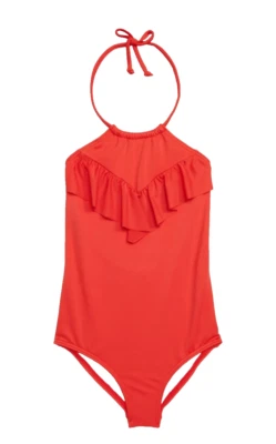 Billabong Girls 12 Sole Searcher One Piece Swimsuit Sunset Red Lined WORN ONCE - Image 1 of 4