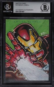 2010 UPPER DECK IRON MAN TONY STARK MARVEL AVENGERS SKETCH CARD 1/1 BAS