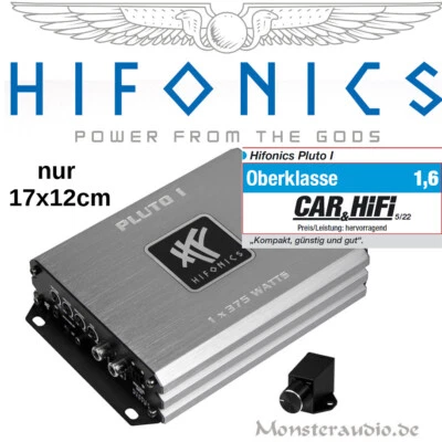 Hifonics Pluto I 375 Watt mini 1-Kanal Verstärker digital Subwoofer Endstufe - Bild 1 von 3