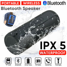 Wireless Bluetooth Speaker Portable Stereo Music Waterproof AUX/TF/USB/FM/Radio