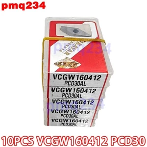 10PCS VCGW160412 PCD30 VCGT PCD Diamond blade Turning Insert CNC Cutting Tools - Picture 1 of 4