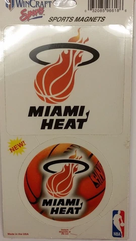 NBA Miami Heat 2 Piece Die Cut Magnet Set, NEW (Lot of 6 Sets) Cover