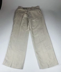 Perry Ellis Mezcla de Lino Para Hombres 33x32 Beige Caqui Ligero Negocios Preppy - Imagen 1 de 7