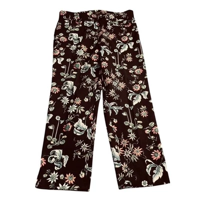 Pantalones Cortos Ann Taylor Kate Talla 6 Azul Marino Floral Pierna Recta Algodón Foto 1 de 4