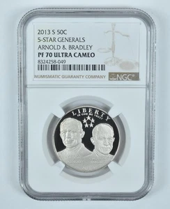 2013-S 5-Star Generals Commemorative Half Dollar PF70 UCAM NGC - Picture 1 of 5