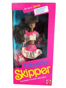 Barbie Babysitter Skipper 1990 Mattel muñeca afroamericana negra #1599 - Imagen 1 de 7