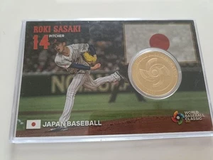Roki Sasaki WBC Coin Card Dodgers Japan Post National Team - Bild 1 von 2