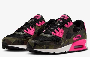 Nike Air Max 90 PRM Camo Pack Sequoia Hyper Pink Sneaker Schuhe 45.5 IF1721-300 - Picture 1 of 8